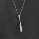 特殊微鑲工法一字形天然鑽石項鍊